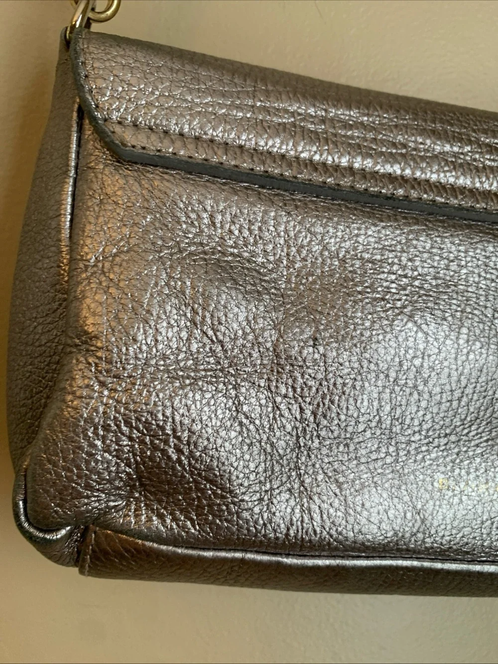 Divina Firenze Bag Purse shoulder/Crossbody Leather Silver Evening made in Italy - Picture 10 of 14